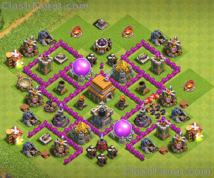 Best town hall 6 trophy base.